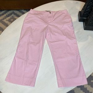 Ralph Lauren pink pin strip Capri pants sz 8
